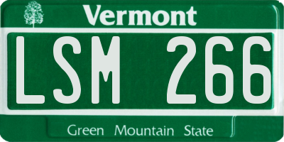 VT license plate LSM266