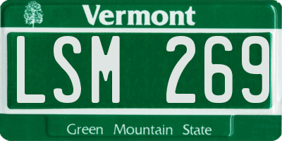 VT license plate LSM269