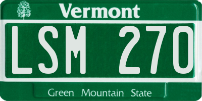VT license plate LSM270