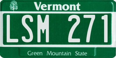 VT license plate LSM271