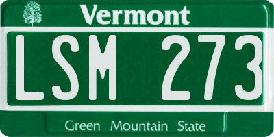 VT license plate LSM273