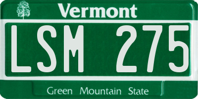 VT license plate LSM275