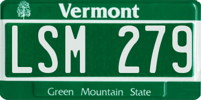 VT license plate LSM279