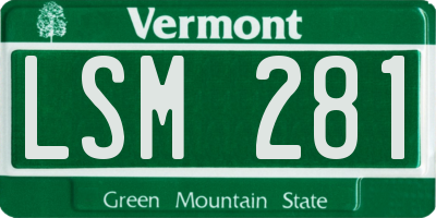 VT license plate LSM281