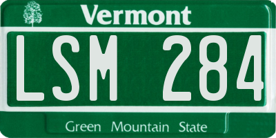 VT license plate LSM284