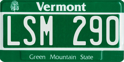 VT license plate LSM290