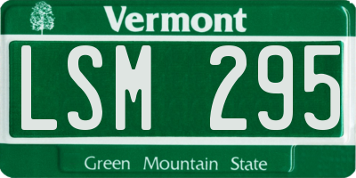 VT license plate LSM295