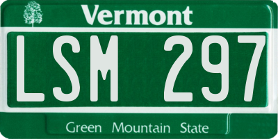 VT license plate LSM297