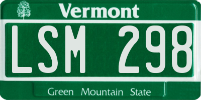 VT license plate LSM298