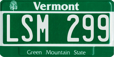 VT license plate LSM299