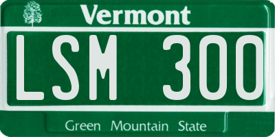 VT license plate LSM300