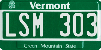VT license plate LSM303