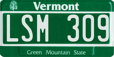 VT license plate LSM309