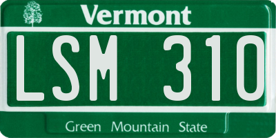 VT license plate LSM310