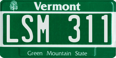 VT license plate LSM311