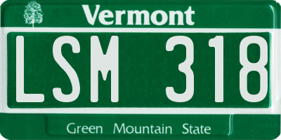 VT license plate LSM318