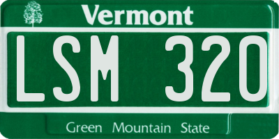 VT license plate LSM320