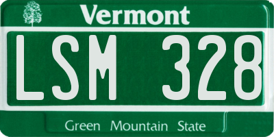 VT license plate LSM328
