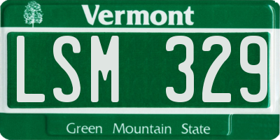 VT license plate LSM329