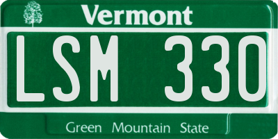 VT license plate LSM330