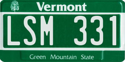 VT license plate LSM331