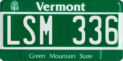 VT license plate LSM336