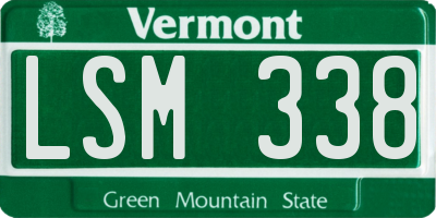 VT license plate LSM338