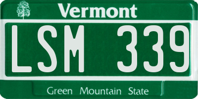 VT license plate LSM339
