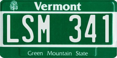 VT license plate LSM341