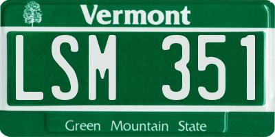 VT license plate LSM351