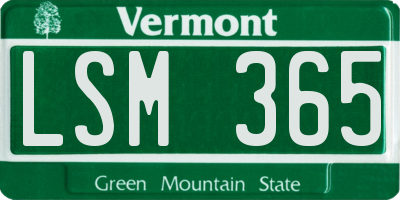 VT license plate LSM365