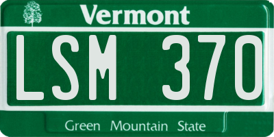 VT license plate LSM370