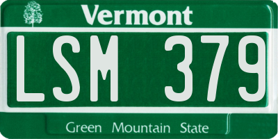 VT license plate LSM379