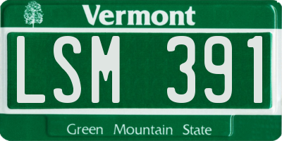 VT license plate LSM391