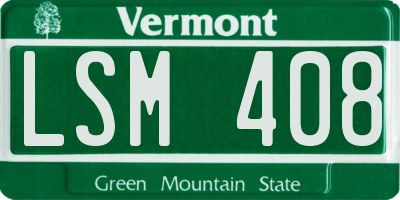 VT license plate LSM408
