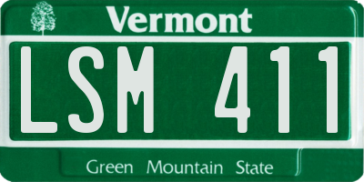 VT license plate LSM411