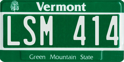 VT license plate LSM414