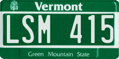 VT license plate LSM415