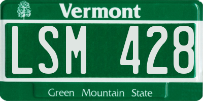 VT license plate LSM428