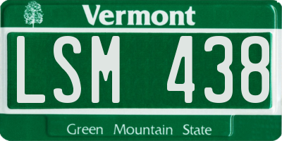 VT license plate LSM438
