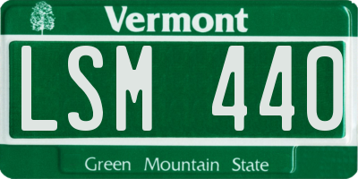 VT license plate LSM440