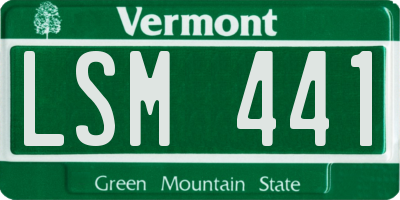 VT license plate LSM441
