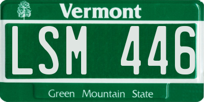 VT license plate LSM446