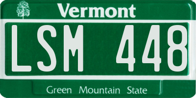 VT license plate LSM448