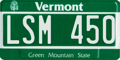 VT license plate LSM450