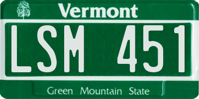 VT license plate LSM451