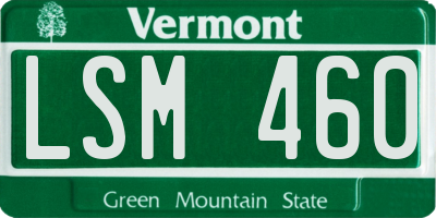 VT license plate LSM460