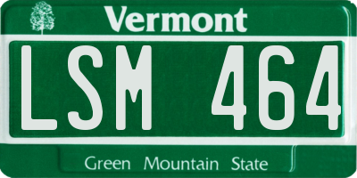VT license plate LSM464