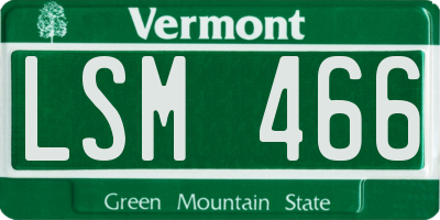 VT license plate LSM466