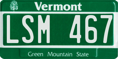 VT license plate LSM467